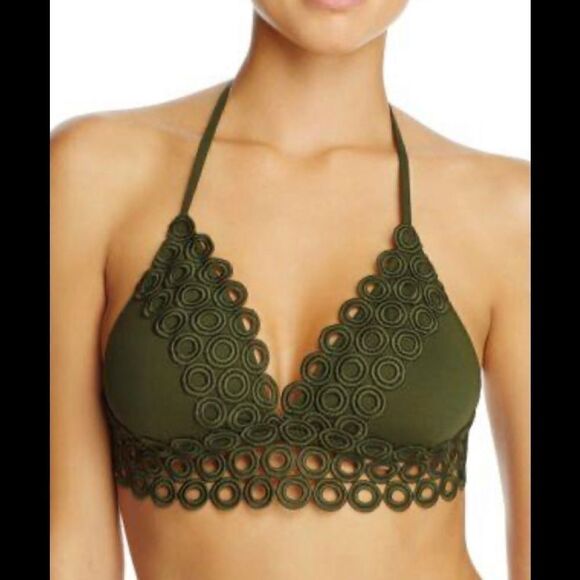 BECCA Siren green bikini top. NWT - Picture 3 of 8